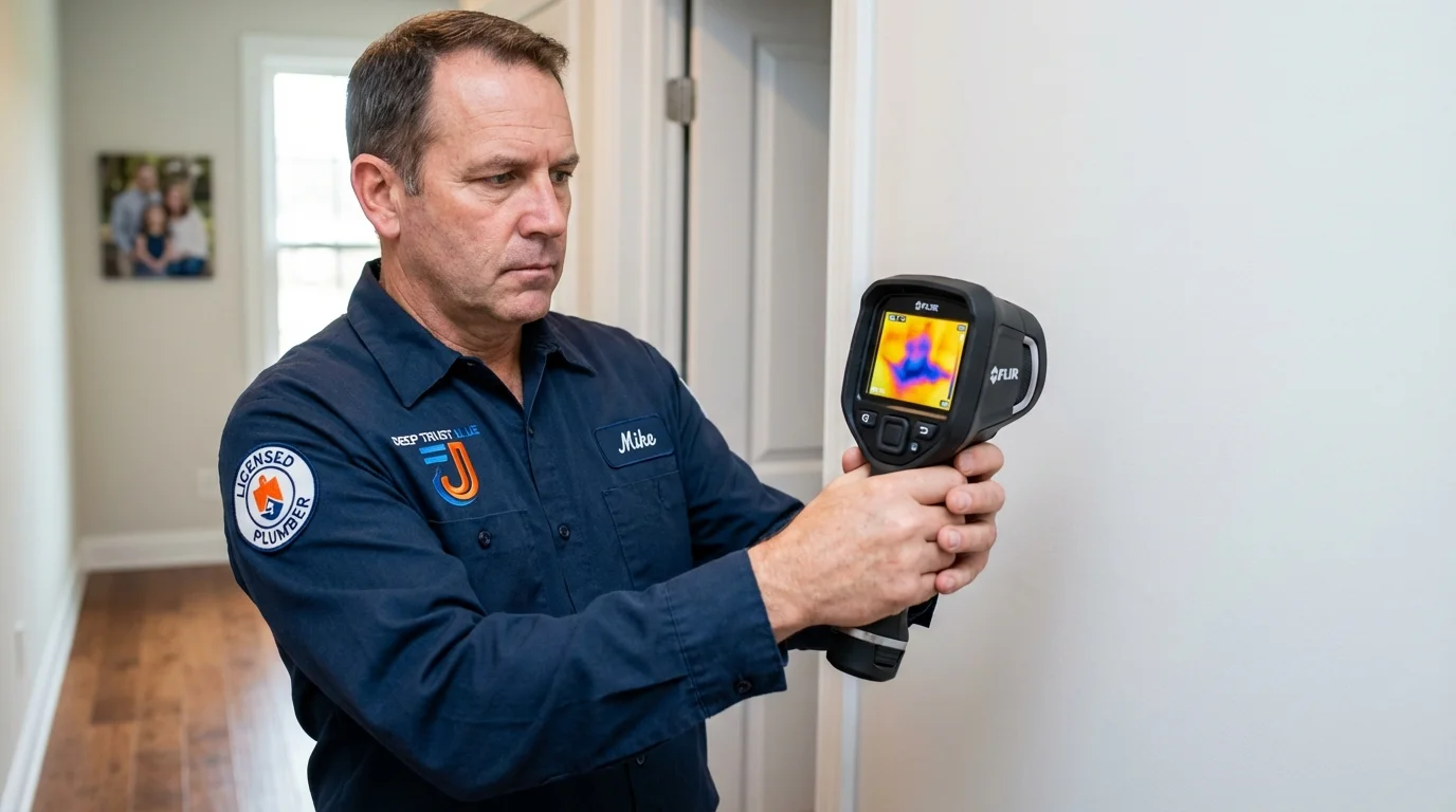 Thermal imaging leak detection by Johns Plumbing LLC in Fairhaven
