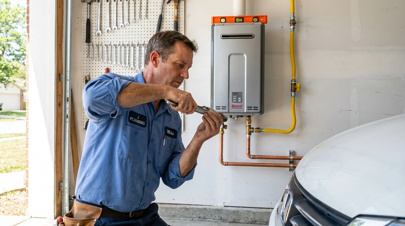 Tankless water heater installation by a Johns Plumbing LLC plumber in Fairhaven